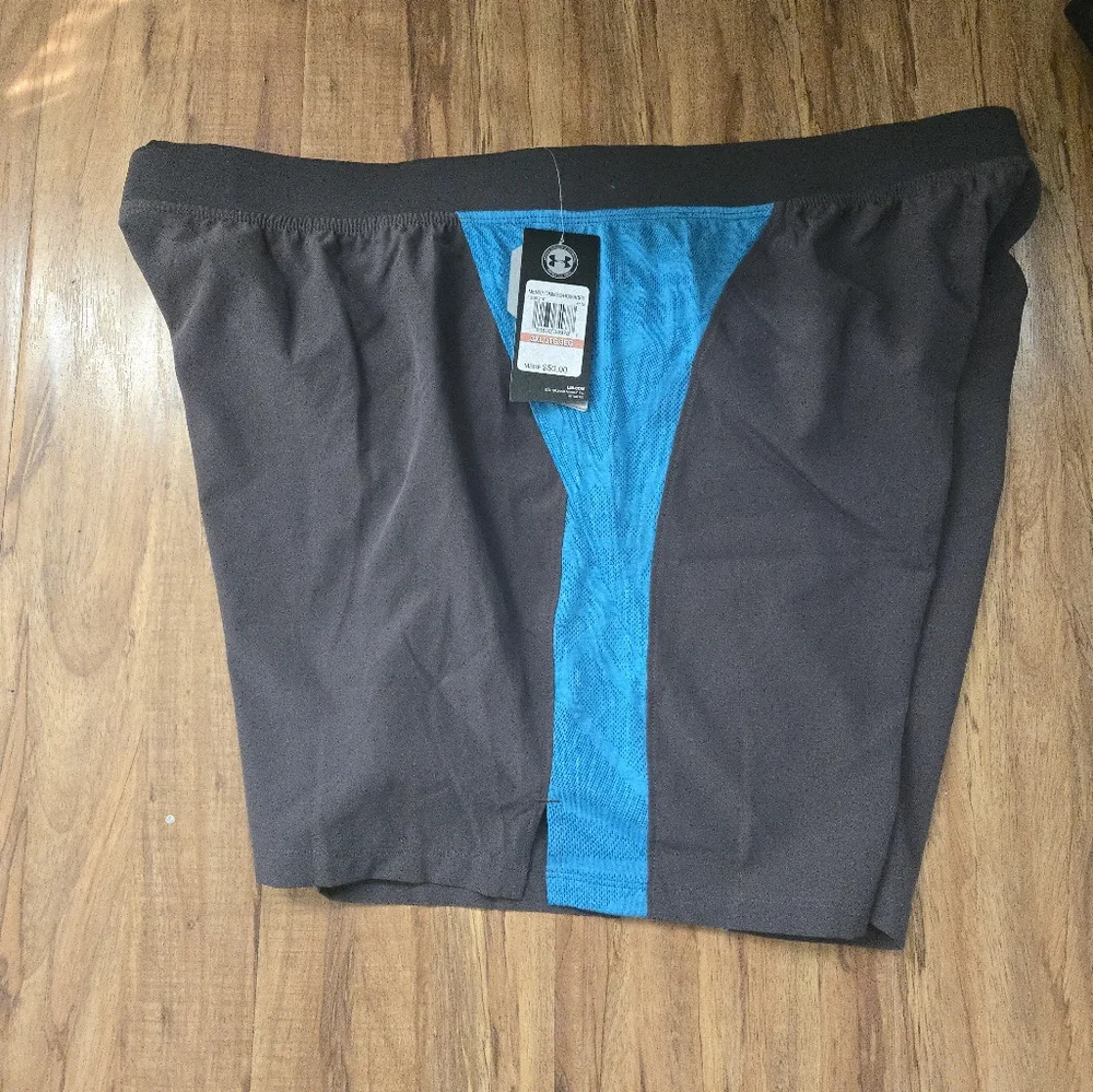 Under Armour Heatgear Athletic Shorts Men 3XL Grey Blue NWT 092025 - Picture 6 of 7